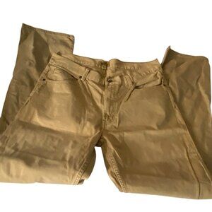 The Foundry Mens  Khaki Work Pants 36x36 100% Cotton Classic Fit